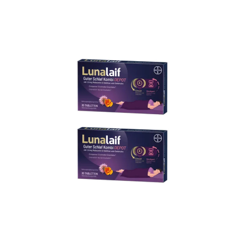 LUNALAIF Guter Schlaf Kombi Depot Tabletten Set (2x 30St)