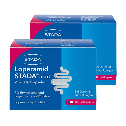 LOPERAMID STADA akut 2 mg Hartkapseln Doppelpackung (2x 10St)