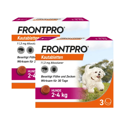 FRONTPRO 11 mg Kautabletten für Hunde 2-4 kg (2x3 St)