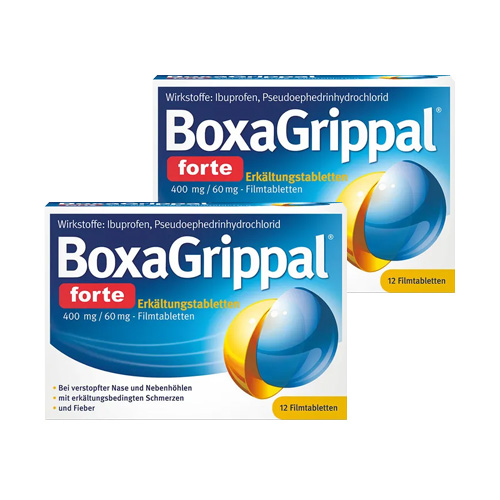 BOXAGRIPPAL forte Erkältungstabletten 400 mg/60 mg FTA (2x 12St)