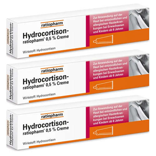 HYDROCORTISON-ratiopharm 0,5% Creme (3x 30g)
