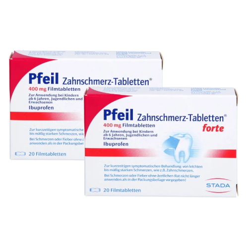 PFEIL Zahnschmerz-Tabletten forte Filmtabletten Doppelpackung (2x20St)