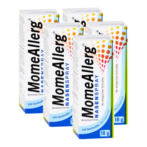 MOMEALLERG Nasenspray 50 μg/Sprühstoß 140 Sprühst. Set (5x18g)