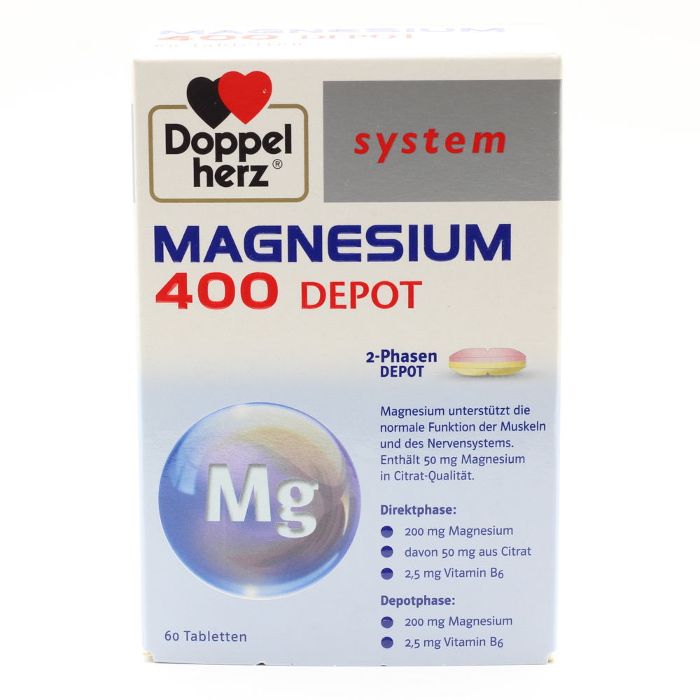 DOPPELHERZ Magnesium 400 Depot system Tabletten