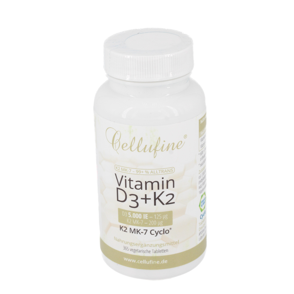 CELLUFINE Vit.D3 5.000 IE+Natto K2 MK7 Cyclo 200μg