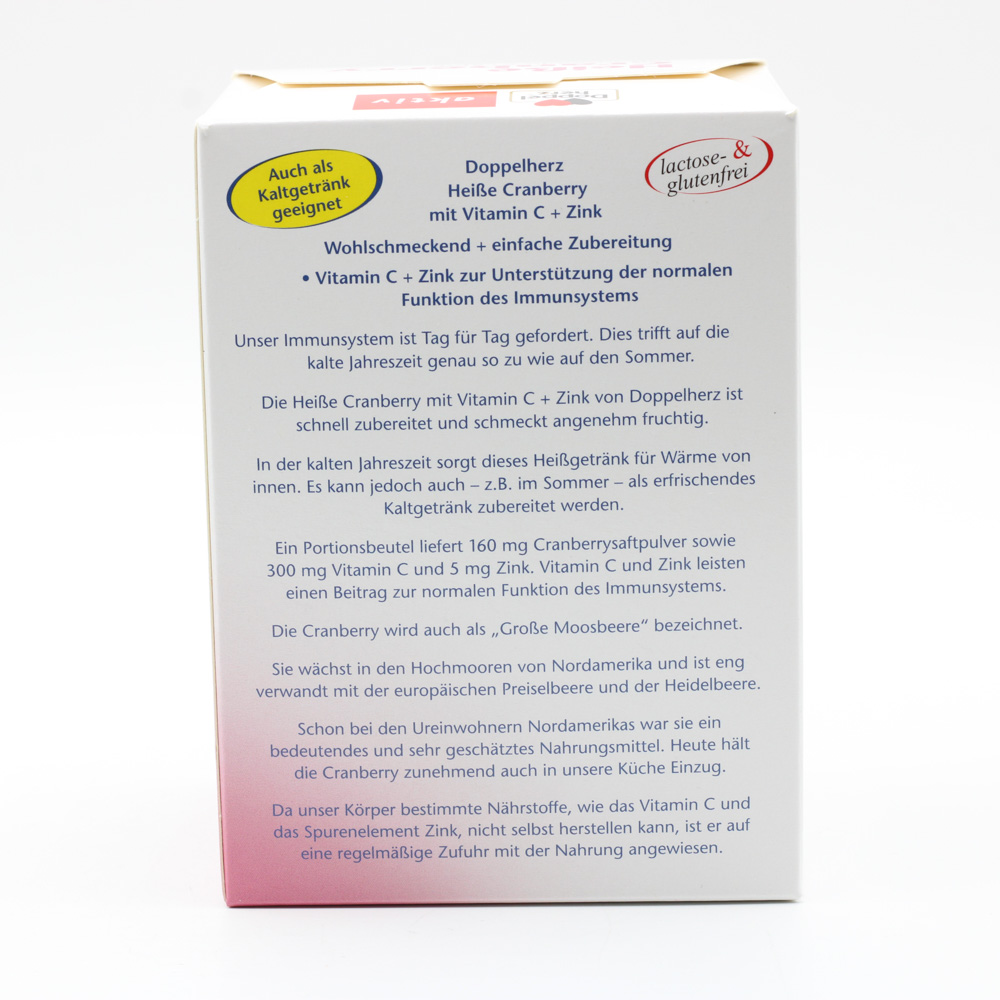 DOPPELHERZ heiße Cranberry m.Vit.C+Zink Granulat (2x10 St)
