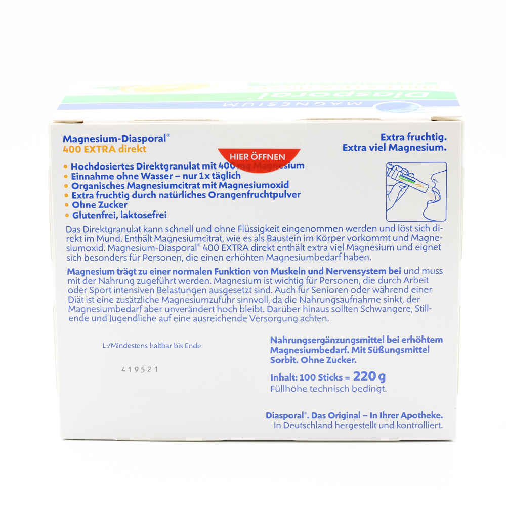 MAGNESIUM DIASPORAL 400 Extra direkt Granulat