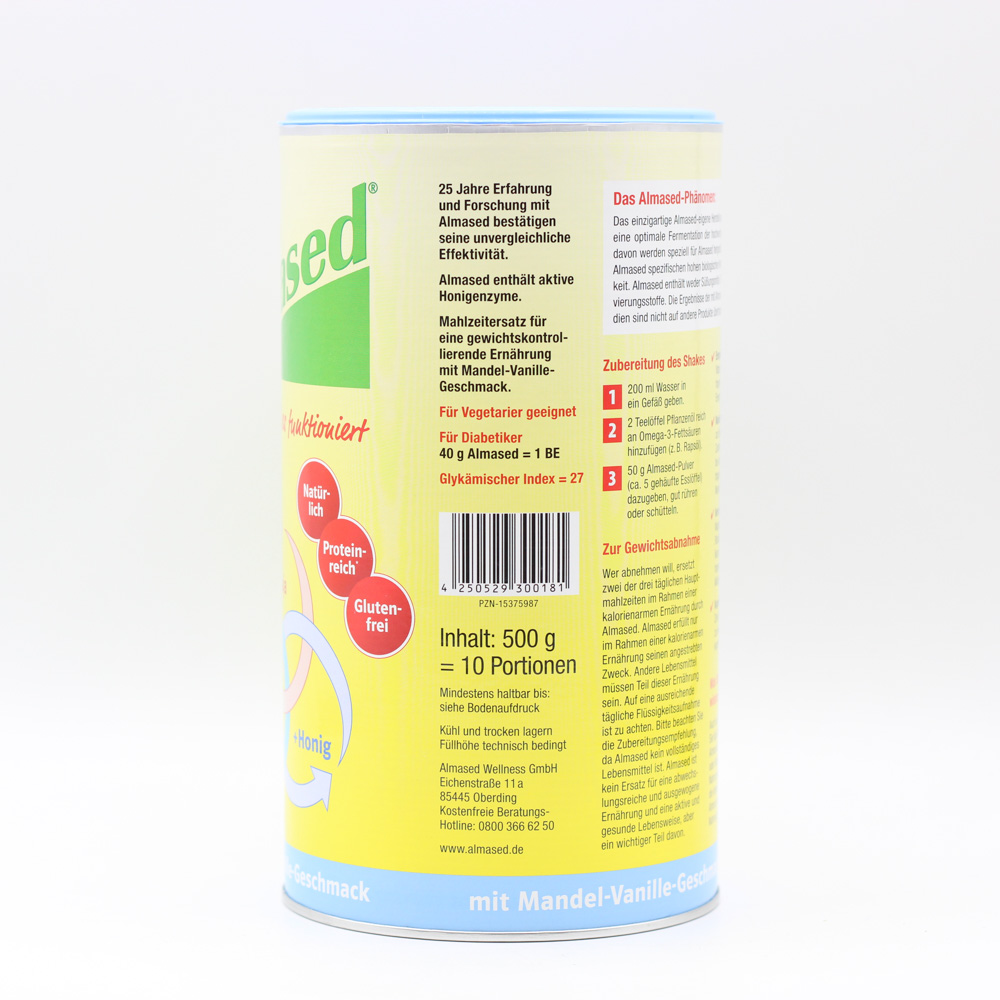 ALMASED Vitalkost Mandel-Vanille Pulver Doppelpackung (2x500g)