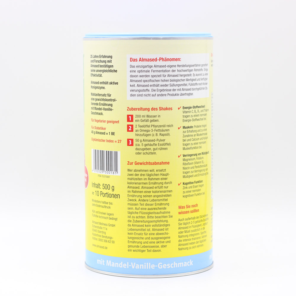 ALMASED Vitalkost Mandel-Vanille Pulver Doppelpackung (2x500g)