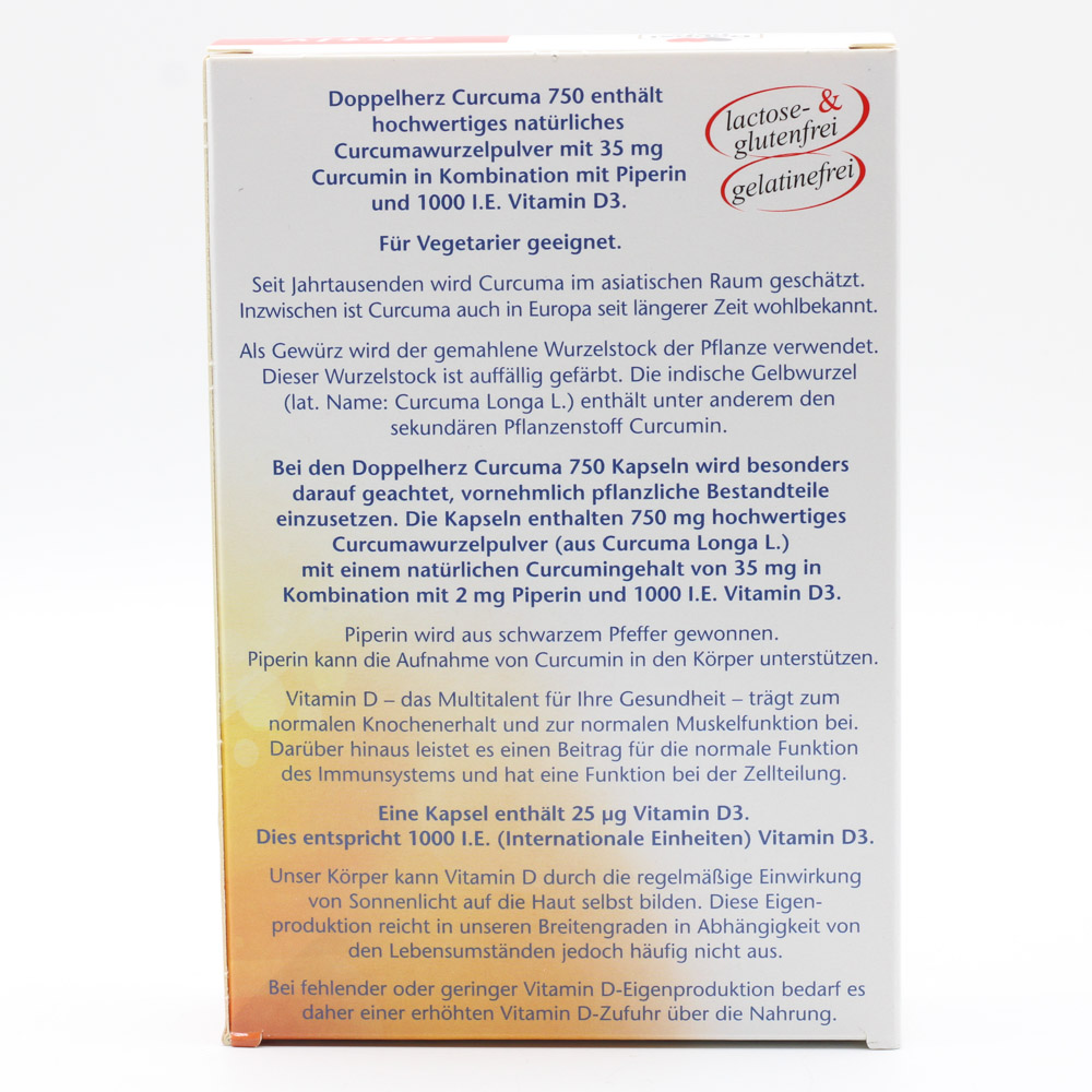DOPPELHERZ Curcuma 750 Kapseln