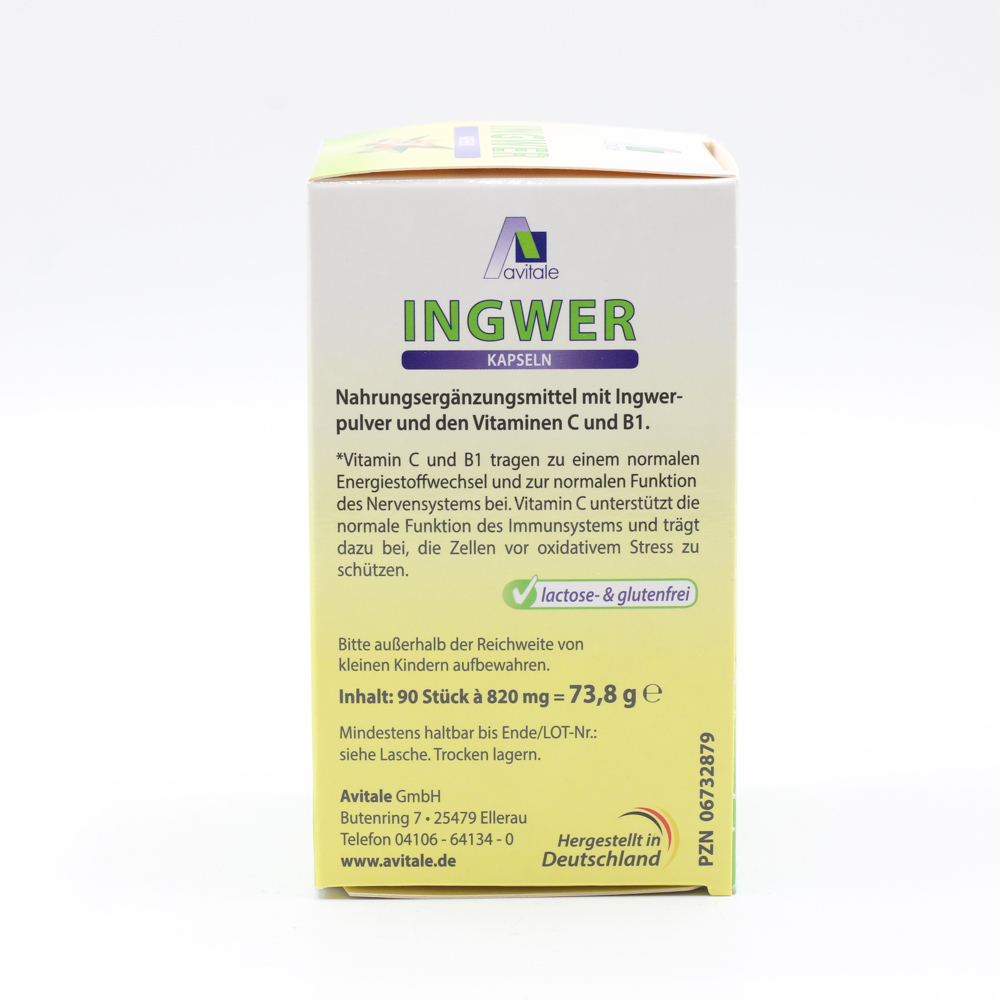 INGWER 500 mg Kapseln+Vitamin B1+C