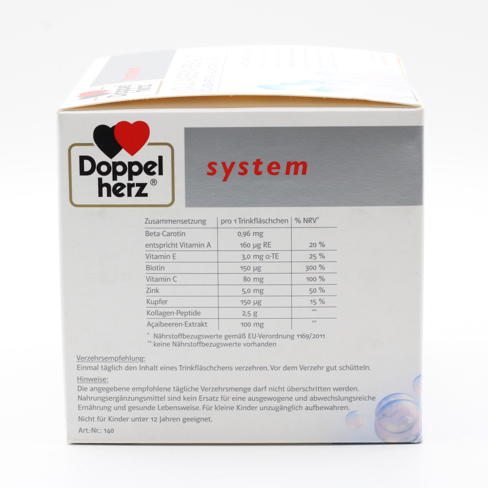 DOPPELHERZ Kollagen Beauty system Trinkfläschchen