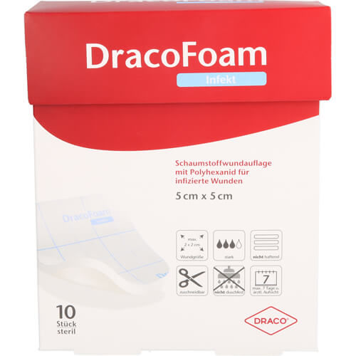 DRACOFOAM Infekt Schaumst.Wundauf.5x5 cm