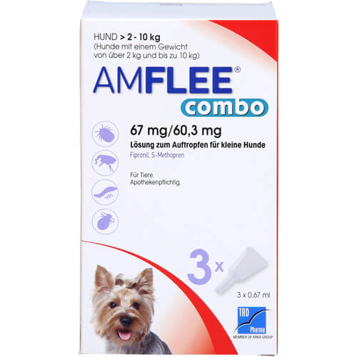 AMFLEE combo 67/60,3mg Lsg.z.Auftr.f.Hunde 2-10kg