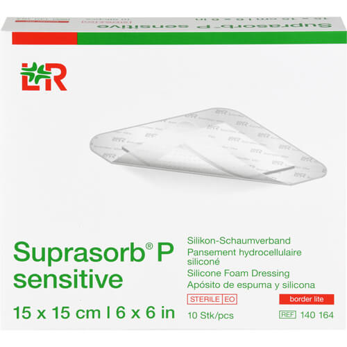 SUPRASORB P sensitive PU-Schaumv.bor.lite 15x15cm