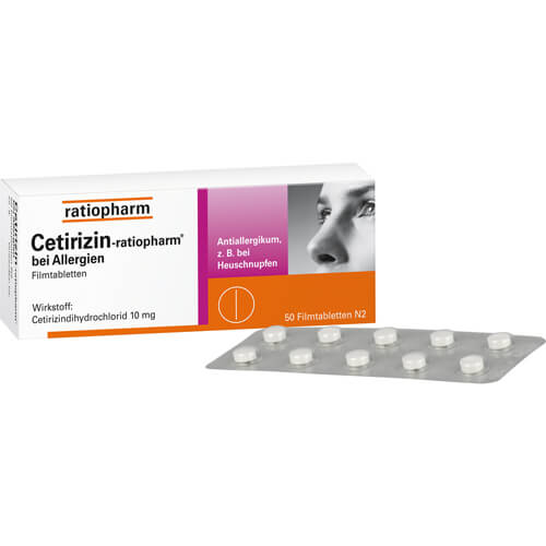CETIRIZIN-ratiopharm bei Allergien 10 mg Filmtabl.