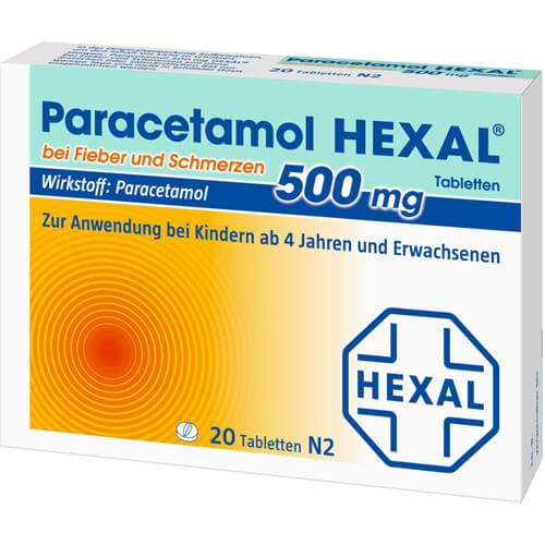 PARACETAMOL 500 mg HEXAL b.Fieber u.Schmerzen Tab.