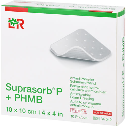 SUPRASORB P+PHMB Schaumverband 10x10 cm