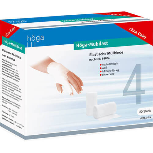 HÖGA-MUBILAST Fixierbinde 4 cmx4 m o.Cellophan