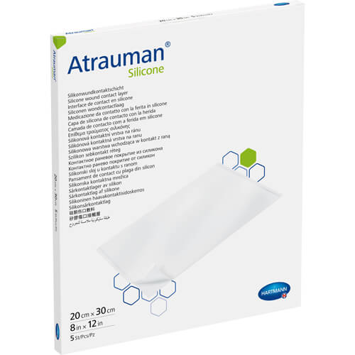 ATRAUMAN Silicone steril 20x30 cm Kompressen