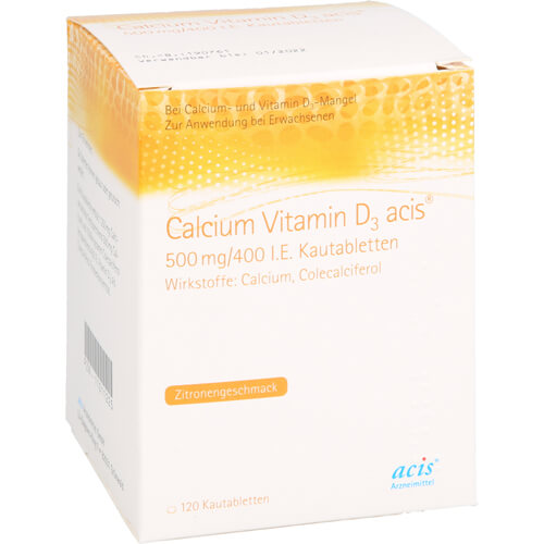 CALCIUM VITAMIN D3 acis 500 mg/400 I.E. Kautabl.