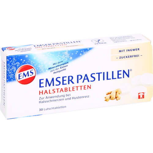 EMSER Pastillen Halstabletten m.Ingwer zuckerfrei