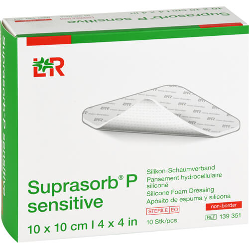 SUPRASORB P sensitive PU-Schaumv.non-bor.10x10cm
