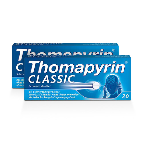 THOMAPYRIN CLASSIC Schmerztabletten Doppelpackung (2x20 St)