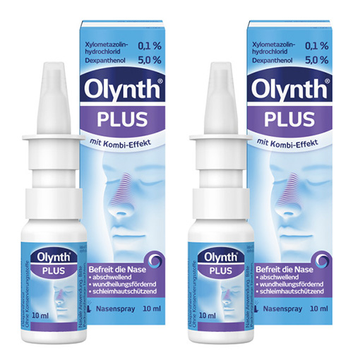 OLYNTH Plus 0,1%/5% für Erw.Nasenspray o.K. Doppelpackung (2x 10ml)