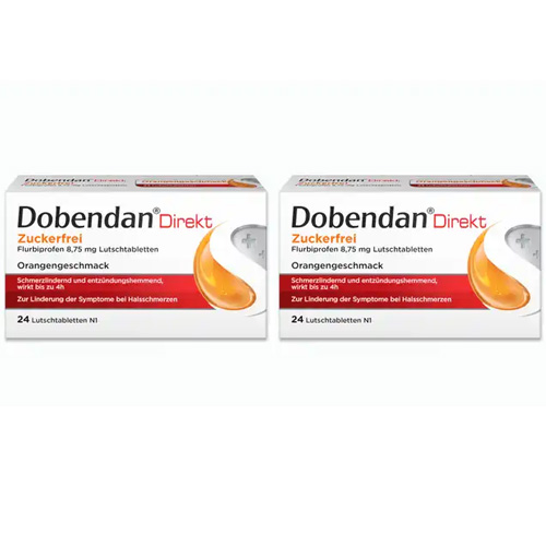 DOBENDAN Direkt zuckerfrei Flurbiprofen 8,75mg Lut Set (2x 24St)