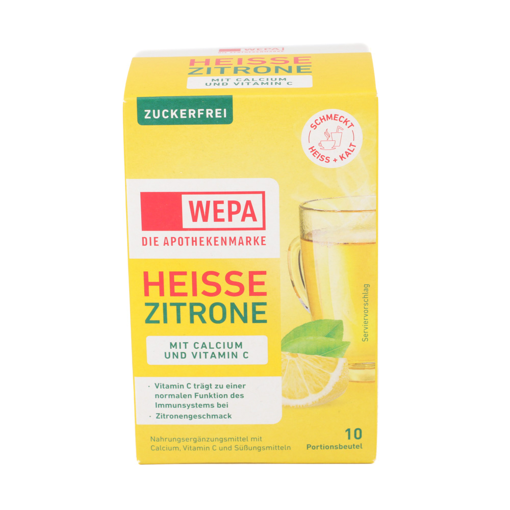 WEPA heiße Zitrone+Vit.C+Calcium zuckerfrei Pulver