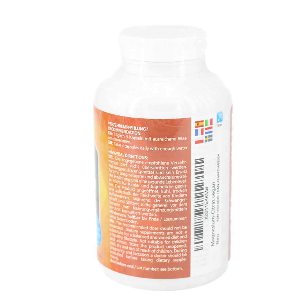 MAGNESIUMCITRAT 360 mg vegan Kapseln
