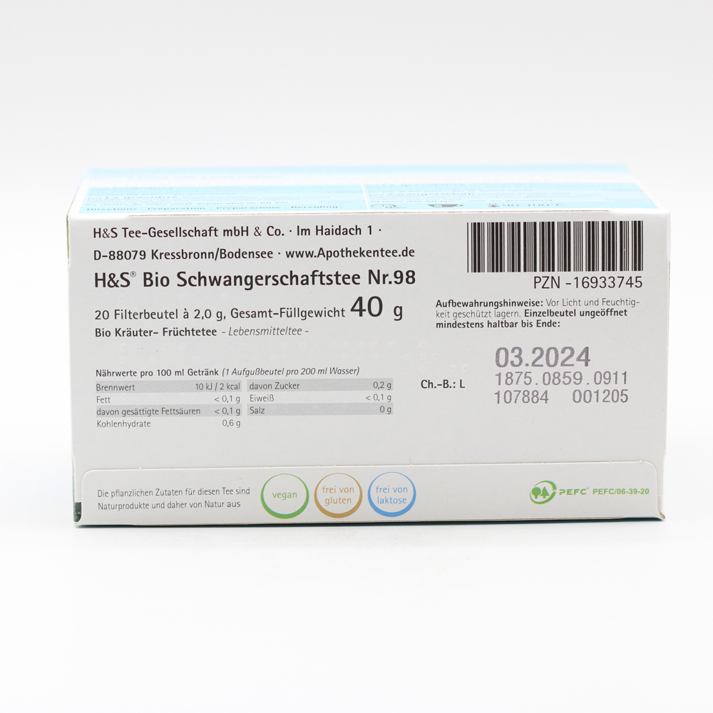 H&S Bio Schwangerschaftstee Filterbeutel