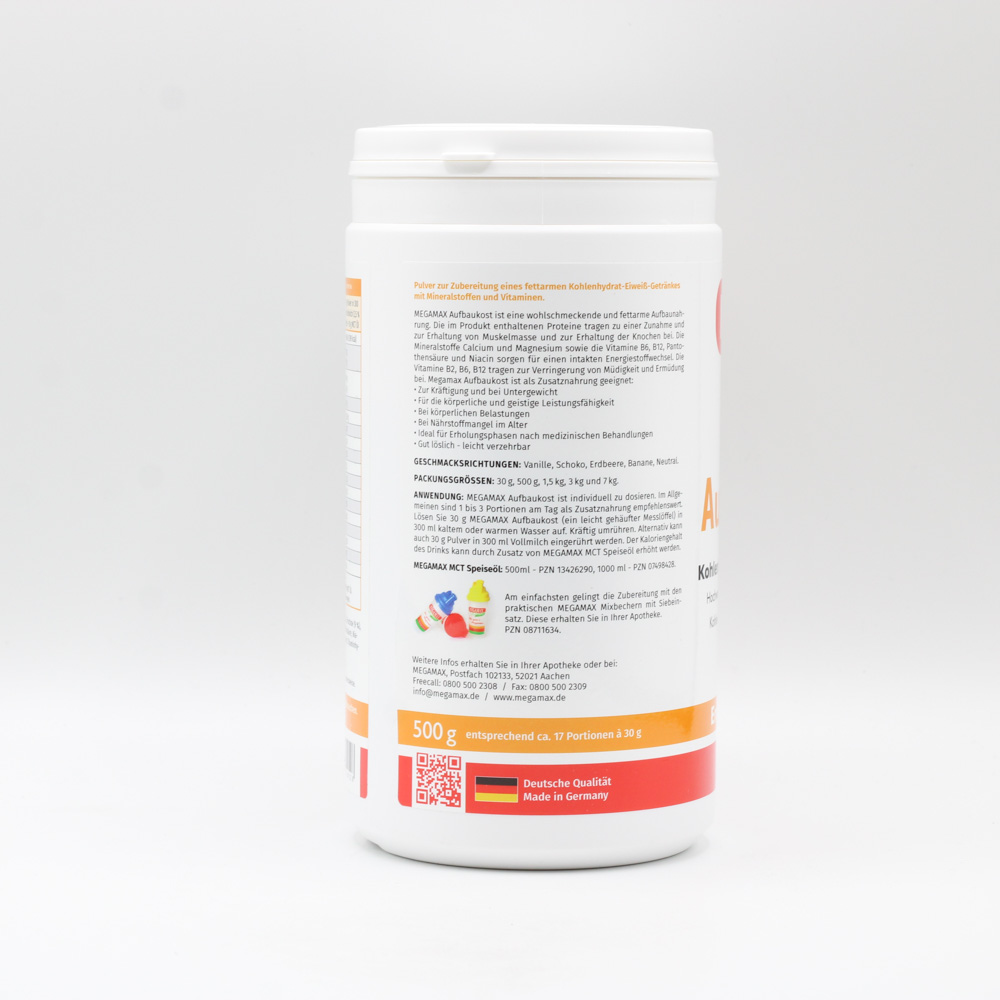 MEGAMAX Aufbaukost Erdbeere Pulver