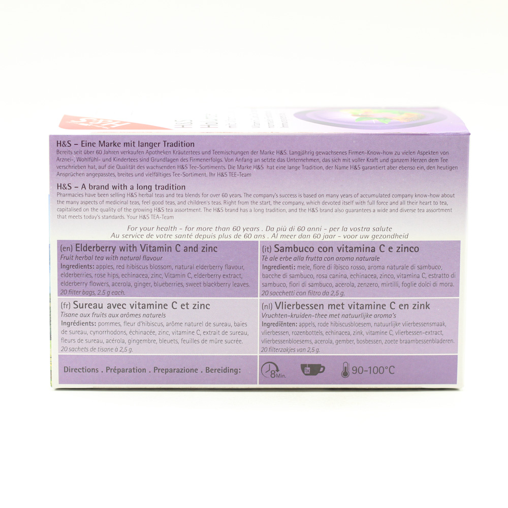 H&S Holunder m.Vitamin C und Zink Filterbeutel