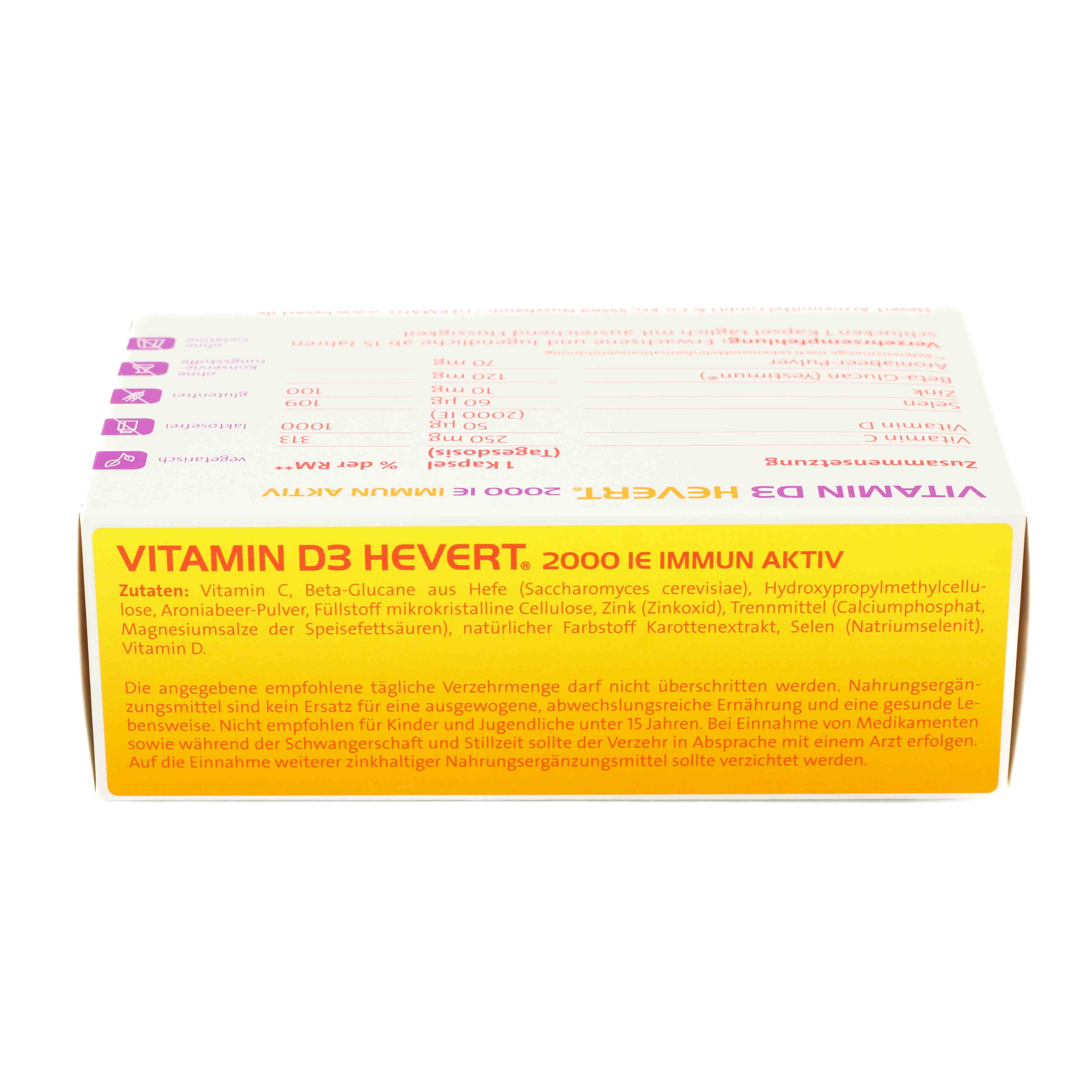 VITAMIN D3 HEVERT 2000 I.E. Immun Aktiv Kapseln