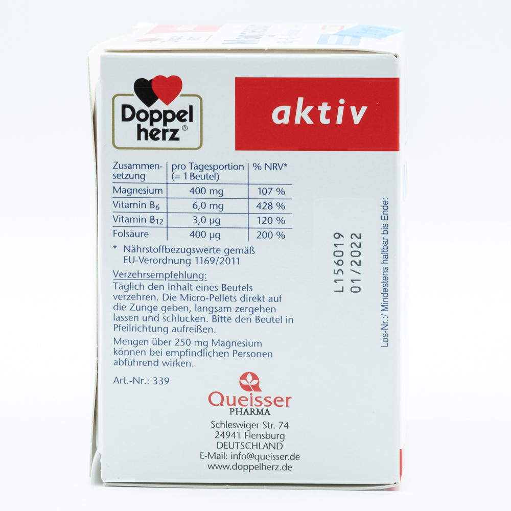 DOPPELHERZ Magnesium+B Vitamine DIRECT Pellets