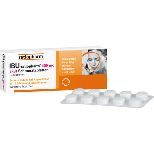 IBU-RATIOPHARM 400 mg akut Schmerztbl.Filmtabl.
