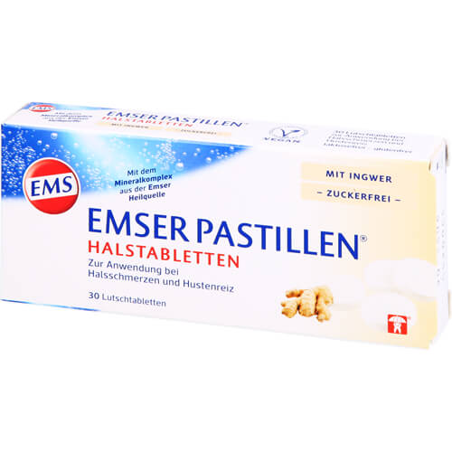 EMSER Pastillen Halstabletten m.Ingwer zuckerfrei