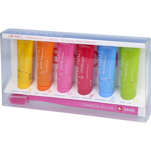 CURAPROX be you Mix-Set 6-Zahnpasten+1-Zahnb.